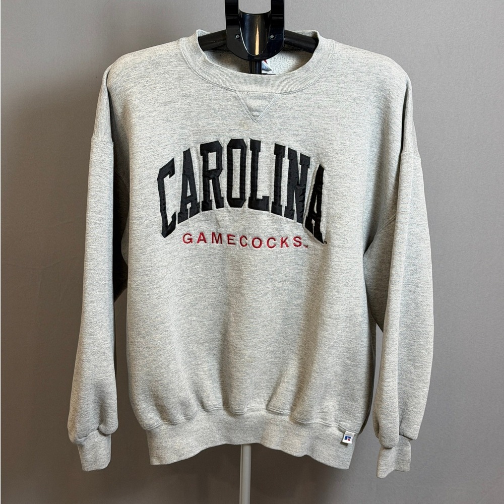 Vintage Russell Athletic South Carolina Gamecocks Sweatshirt Mens 2XL Gray USA